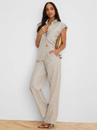 Lurex Linen Resort Shirt in Num