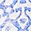 Light blue (BLT) with a slightly mottled, slightly blurry texture.  Appears faded or washed.