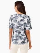 Nzt Falling Palms Short Sleeve Split Tee in Gmi