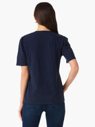 Nzt Short Sleeve Split Neck Tee in Did