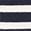 Dark navy blue base with two thin, bright white stripes.  Smooth, possibly slightly glossy textur...