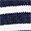 Dark navy blue and off-white horizontal stripes.  Slightly textured, possibly woven or knit fabri...