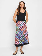 Black bubble knit tank top with a square neckline and wide straps.