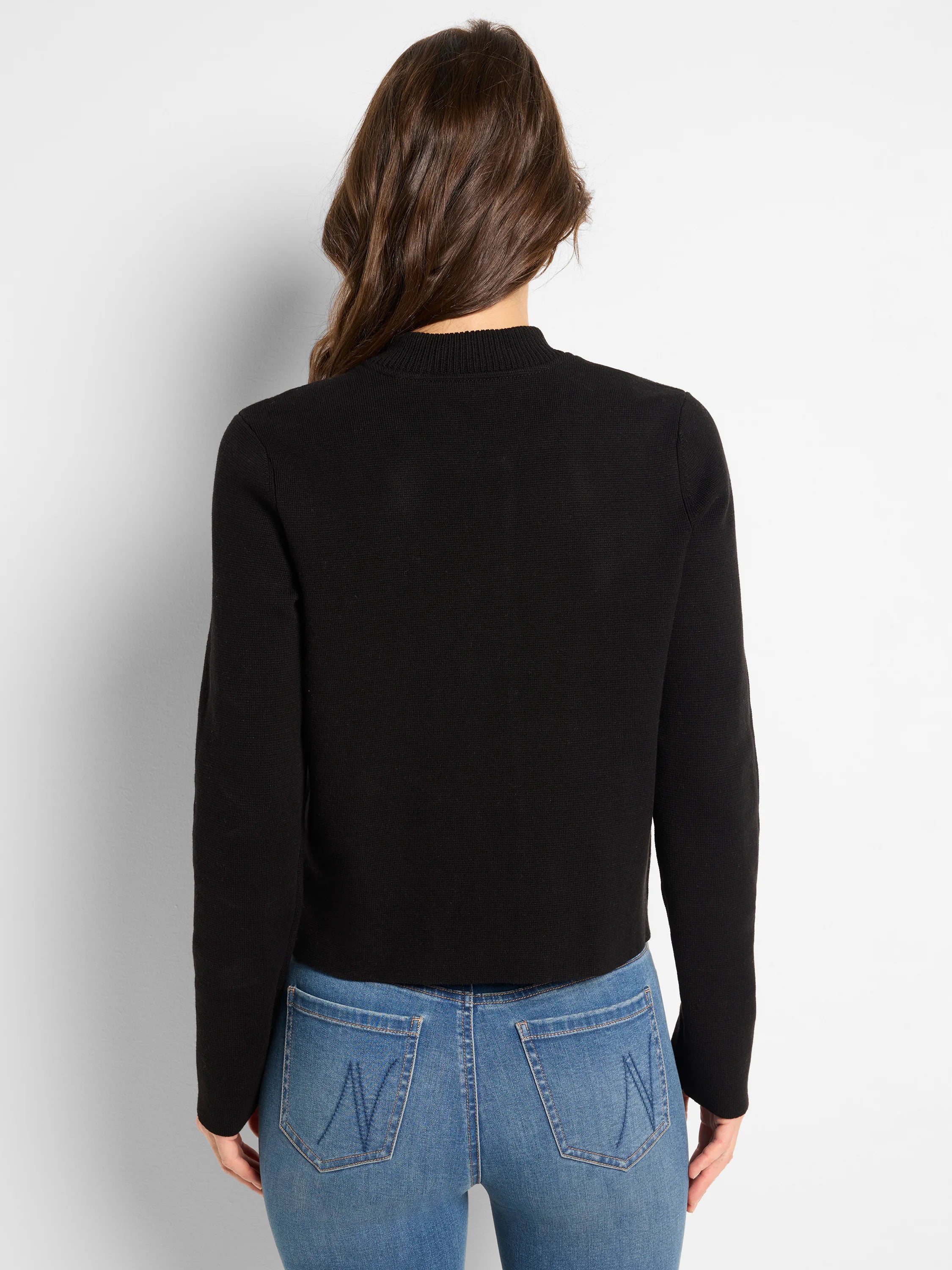 Knit Bomber Jacket in Blx