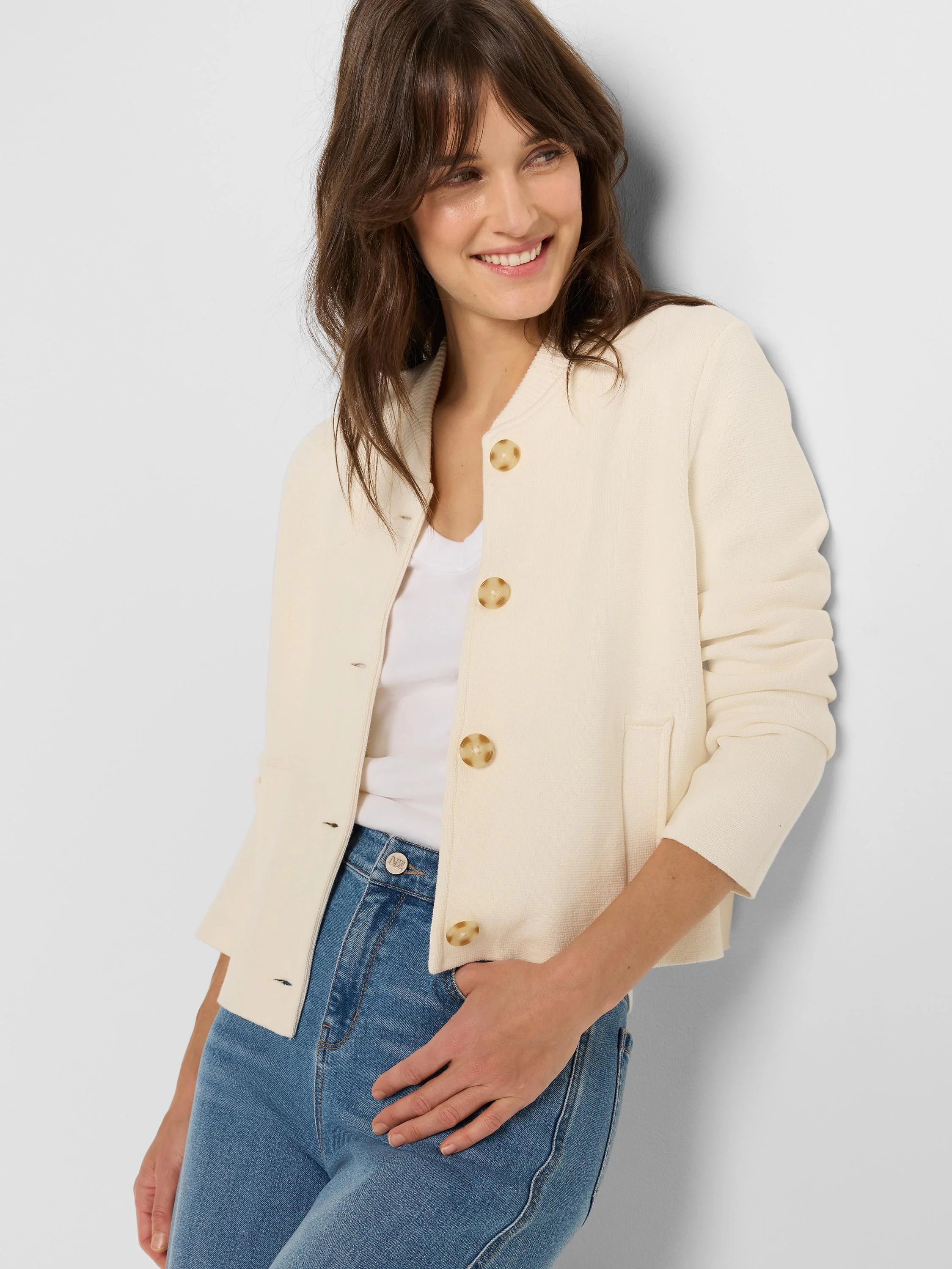 Knit Bomber Jacket in Clc