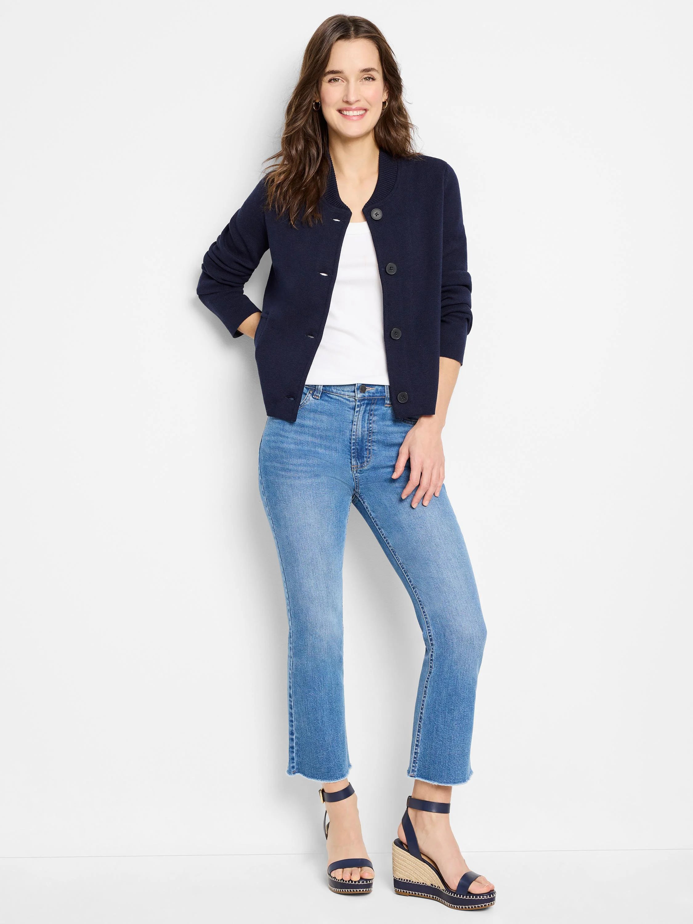 Knit Bomber Jacket in Did