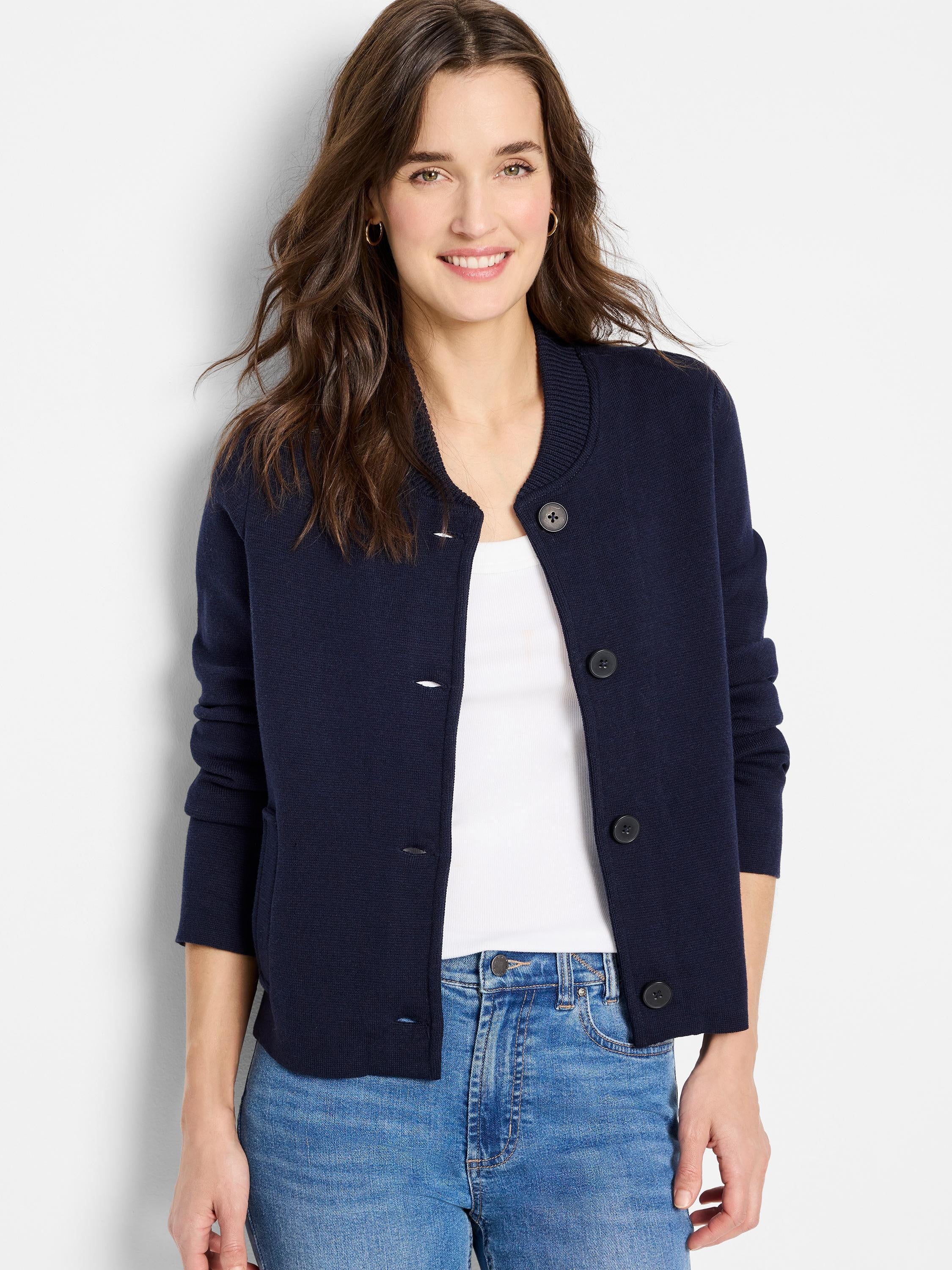 Knit Bomber Jacket in Did