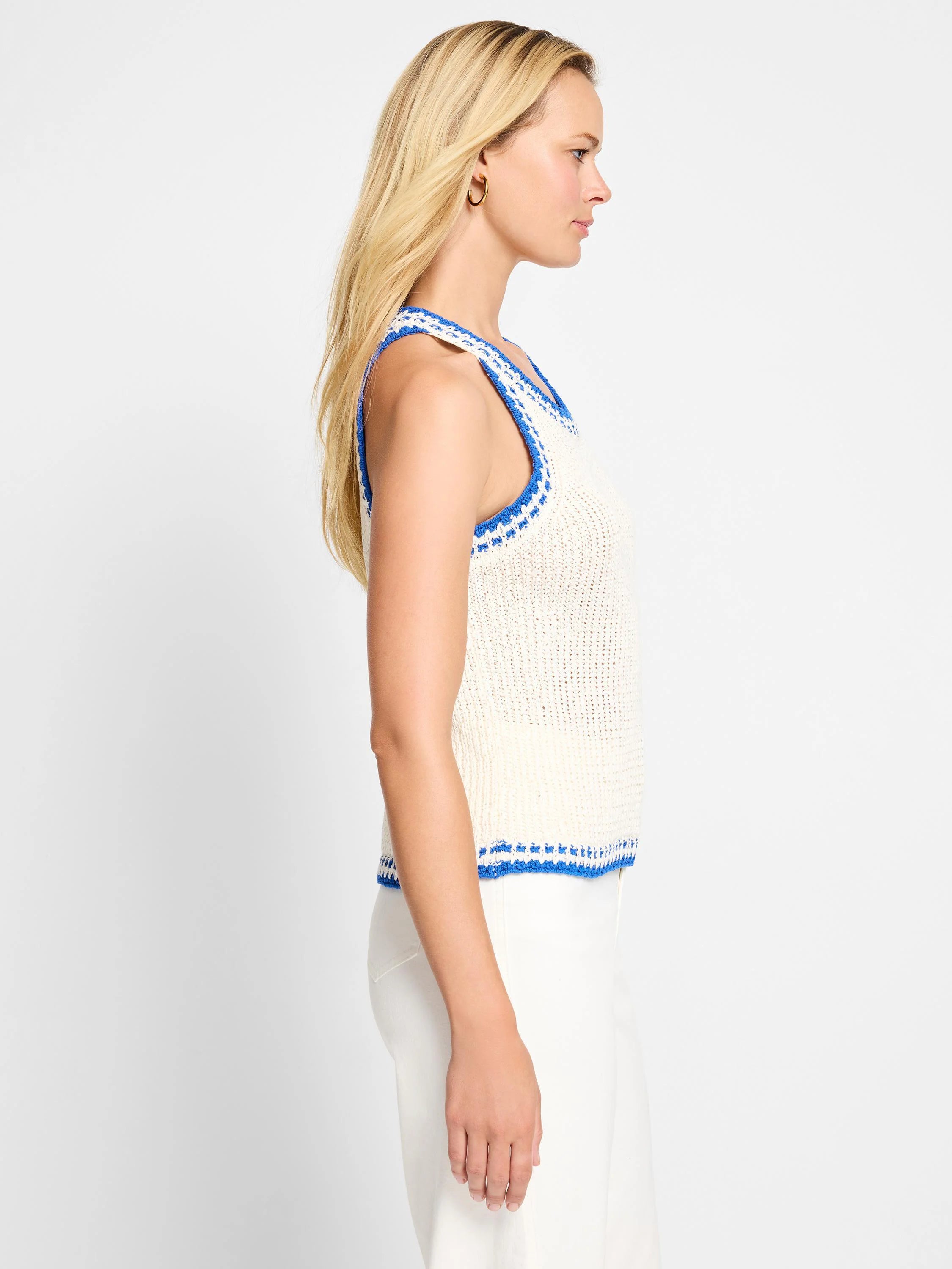 Coastline Knit Tank in Cem