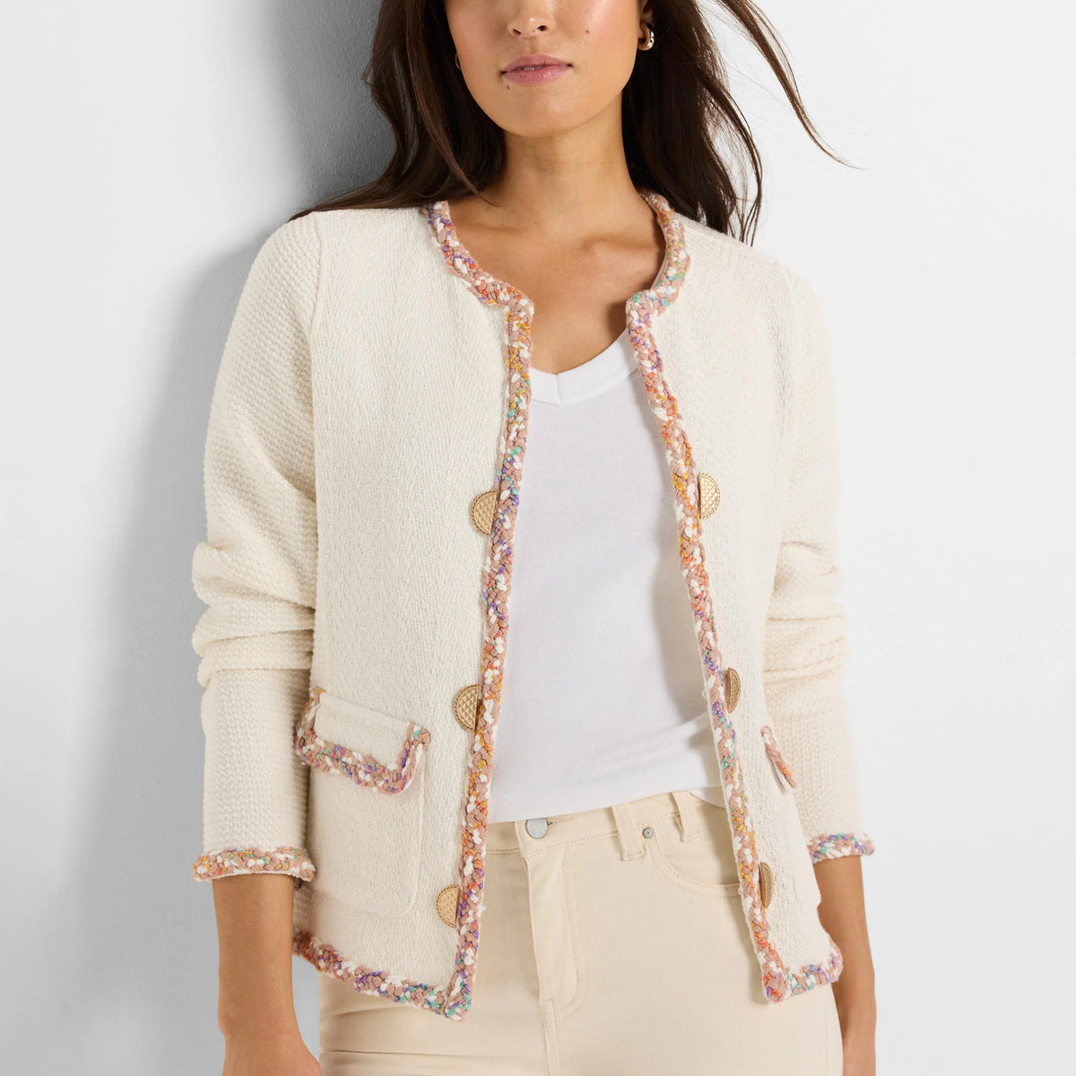 Mix Trim Knit Jacket | NIC+ZOE
