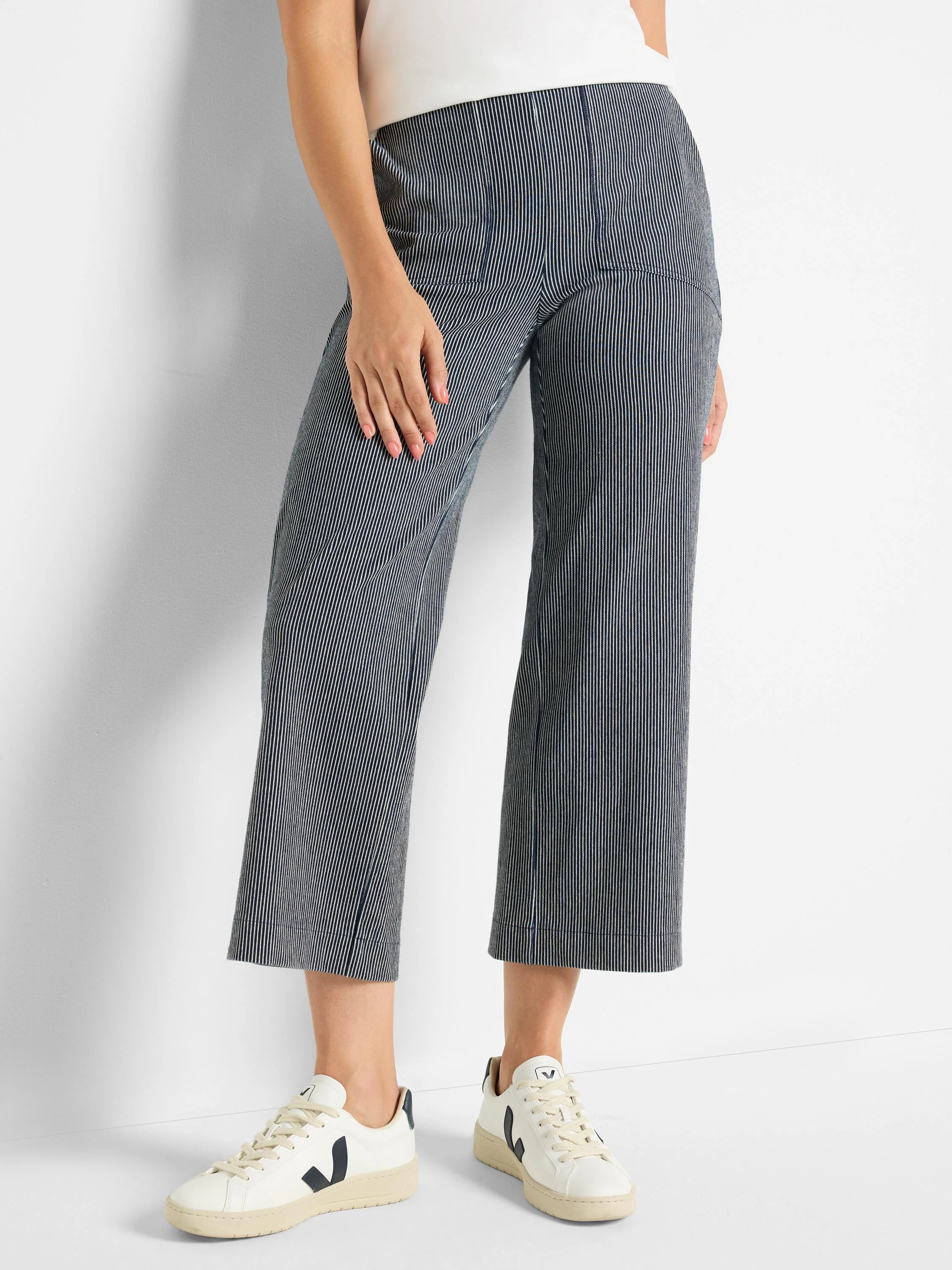 All Day Stripe Wide-Leg Jeans