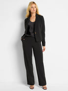 31" Stretch Knit Lenox Wide-leg Pant in Blx