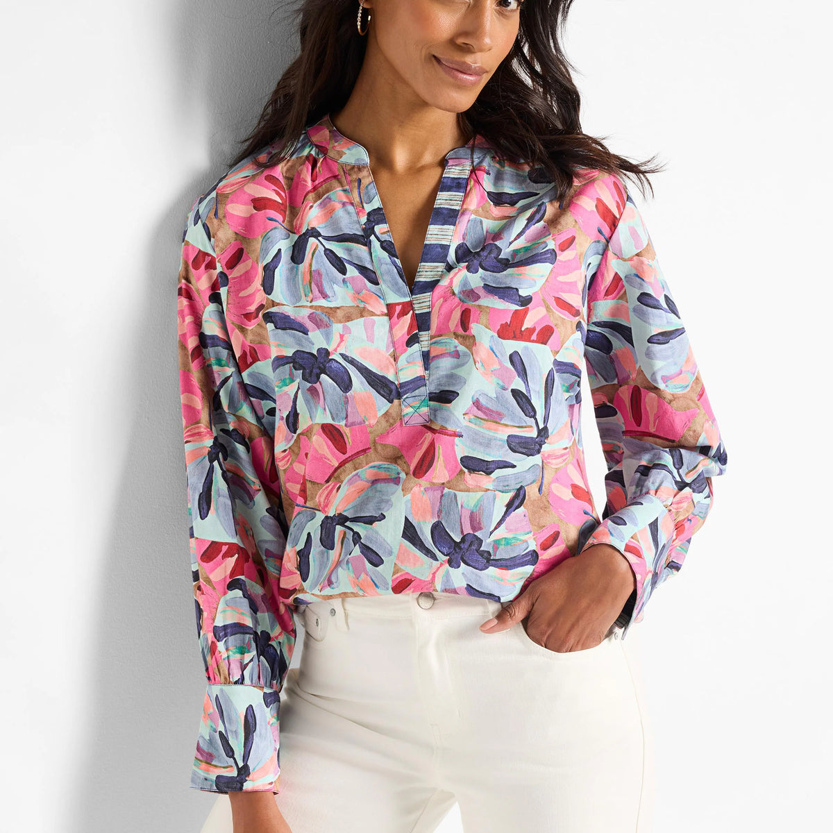 Firework Foliage Woven Top | NIC+ZOE