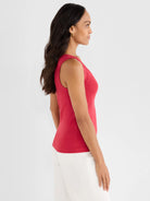 Perfect Knit Rib Scoop Tank in Trd