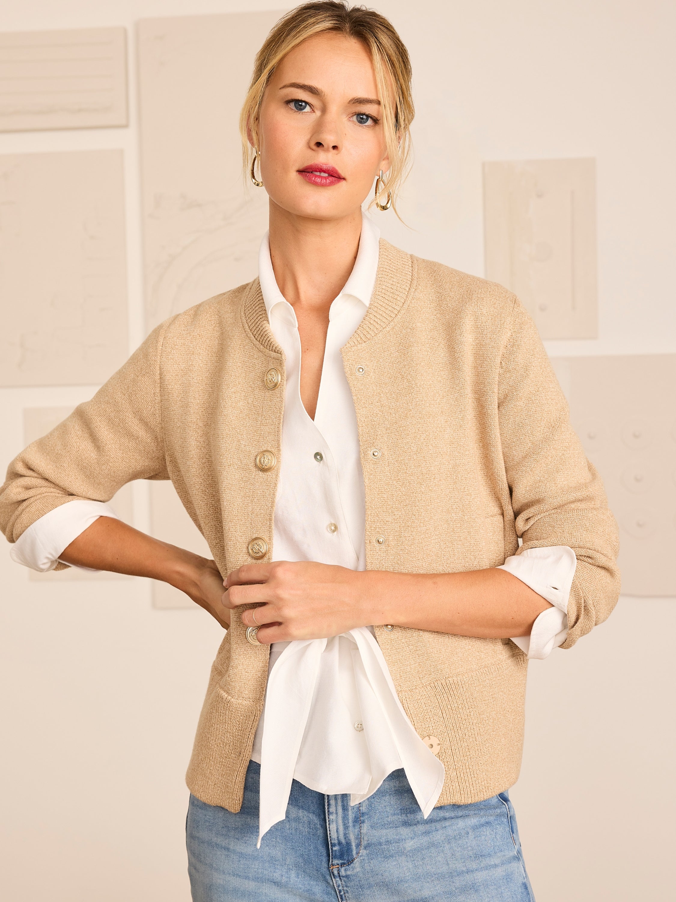 NIC+ZOE Knit Bomber Snap Jacket product