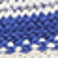 Woven fabric with vibrant blue and white horizontal stripes, showing a subtle ribbed texture.