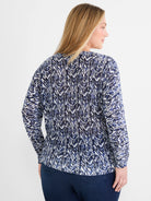 Indigo Crosshatch Sweater in Imi
