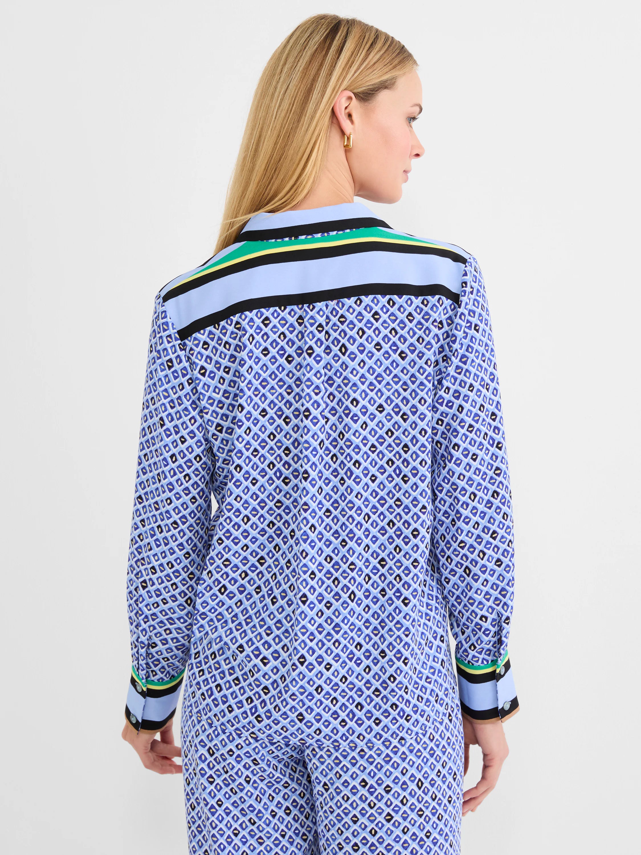 Mosaic Trimmed Shirt in Blt