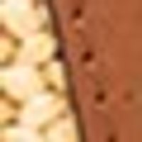 Left: Light beige/cream, diffuse tan mottling. Right: Smooth, reddish-brown with small dark brown...