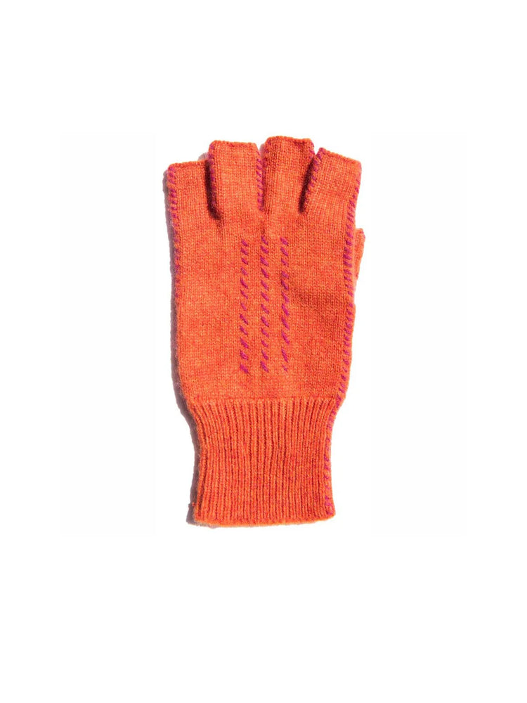 Meg Cohen Cashmere Fingerless Stitch Gloves in Orm
