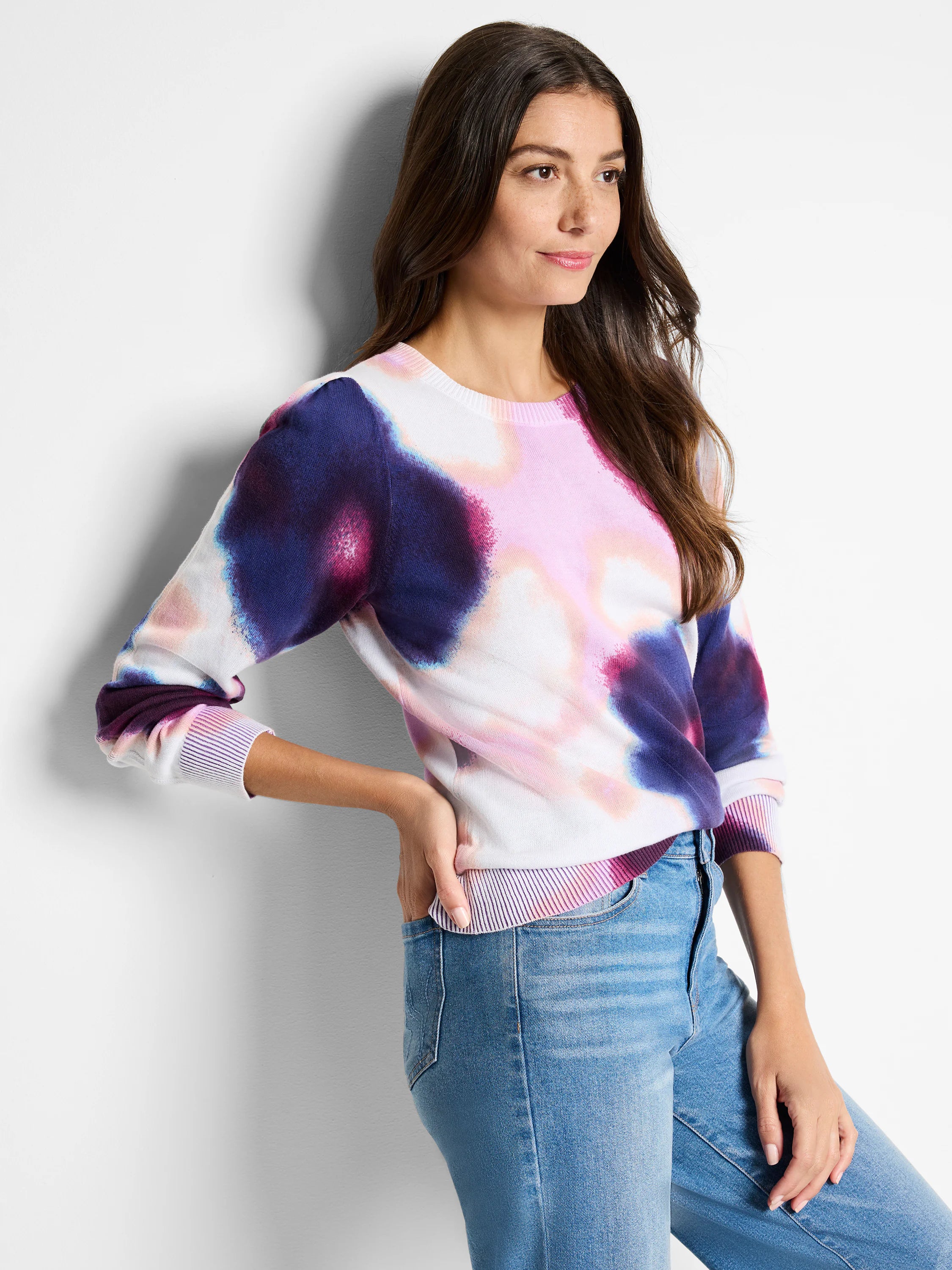 その他ブランド / GEM/ニBLOSSOM SWEATER/142857/ット・セーター/L/コットン/BLU Blossom Blur Sweater