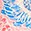Soft, pastel blend of blues, pinks, and creams.  The texture appears slightly mottled or tie-dye....
