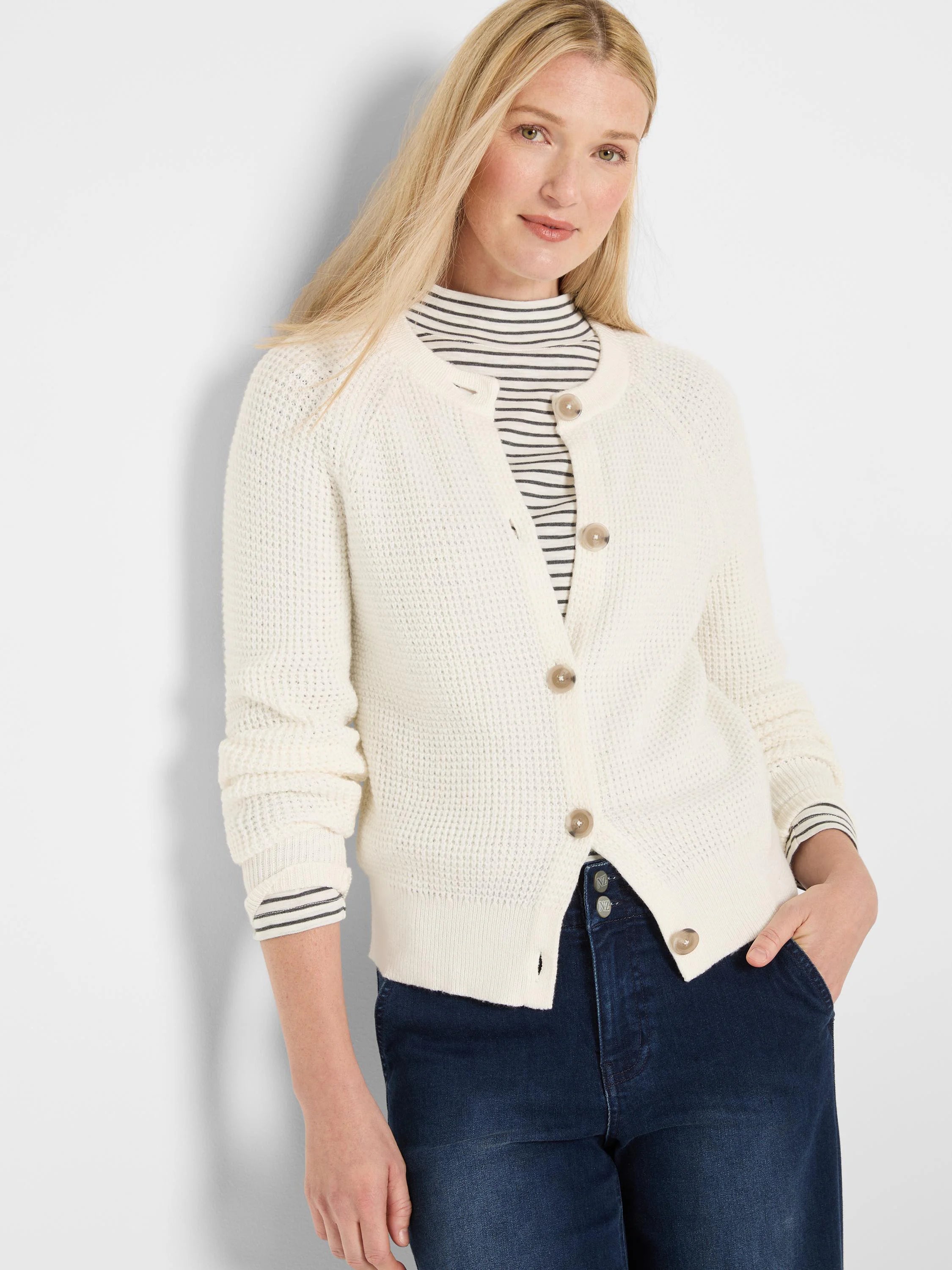 Waffle Tuck Cardigan