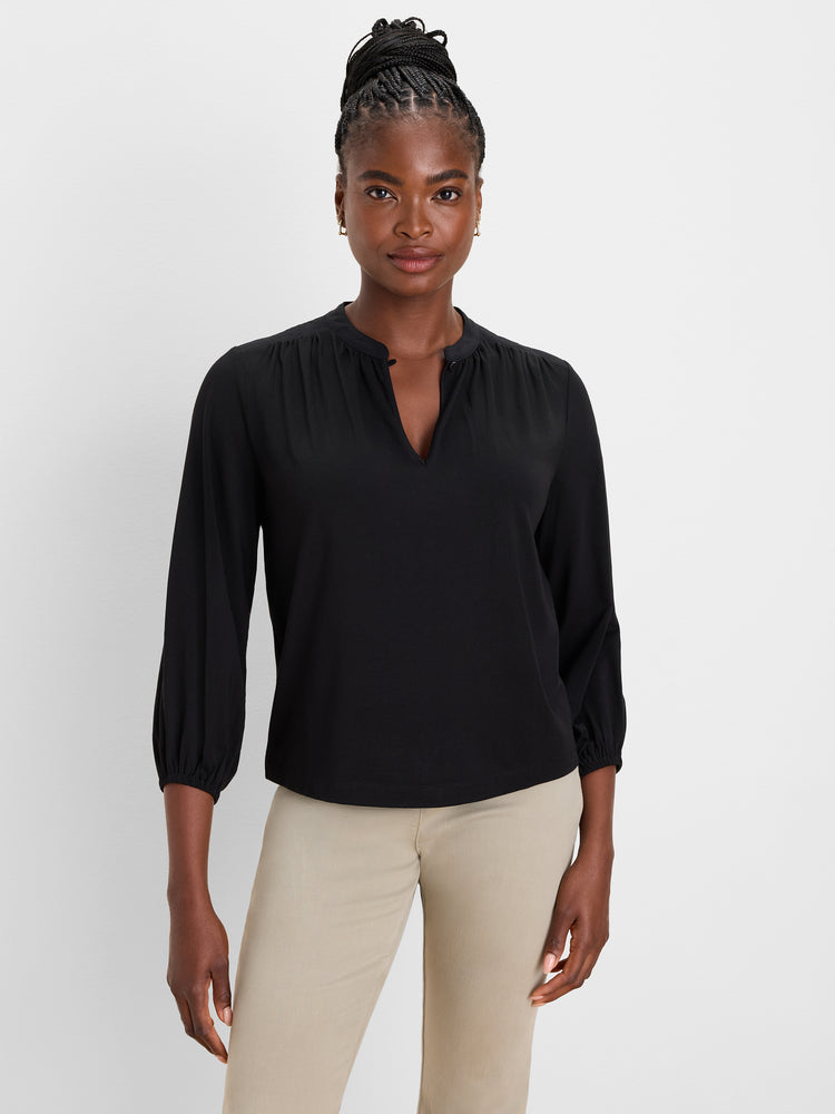 NIC+ZOE Mixed Media Peasant Top product