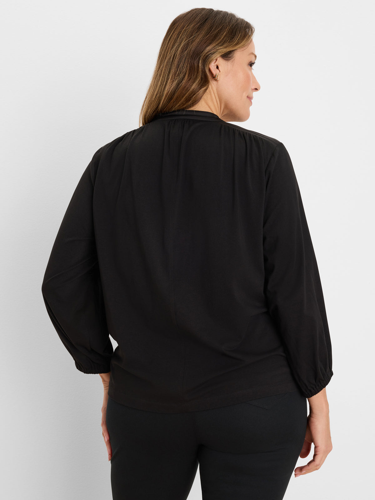 NIC+ZOE Mixed Media Peasant Top product