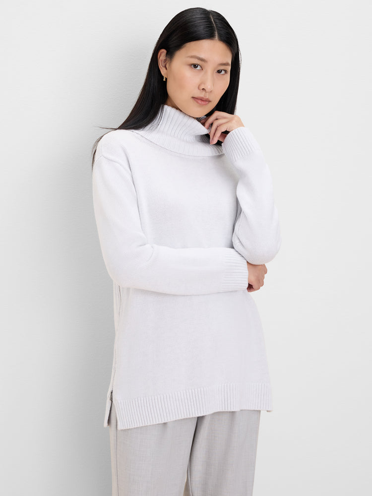 NIC+ZOE Foldover Turtleneck Zip Sweater product