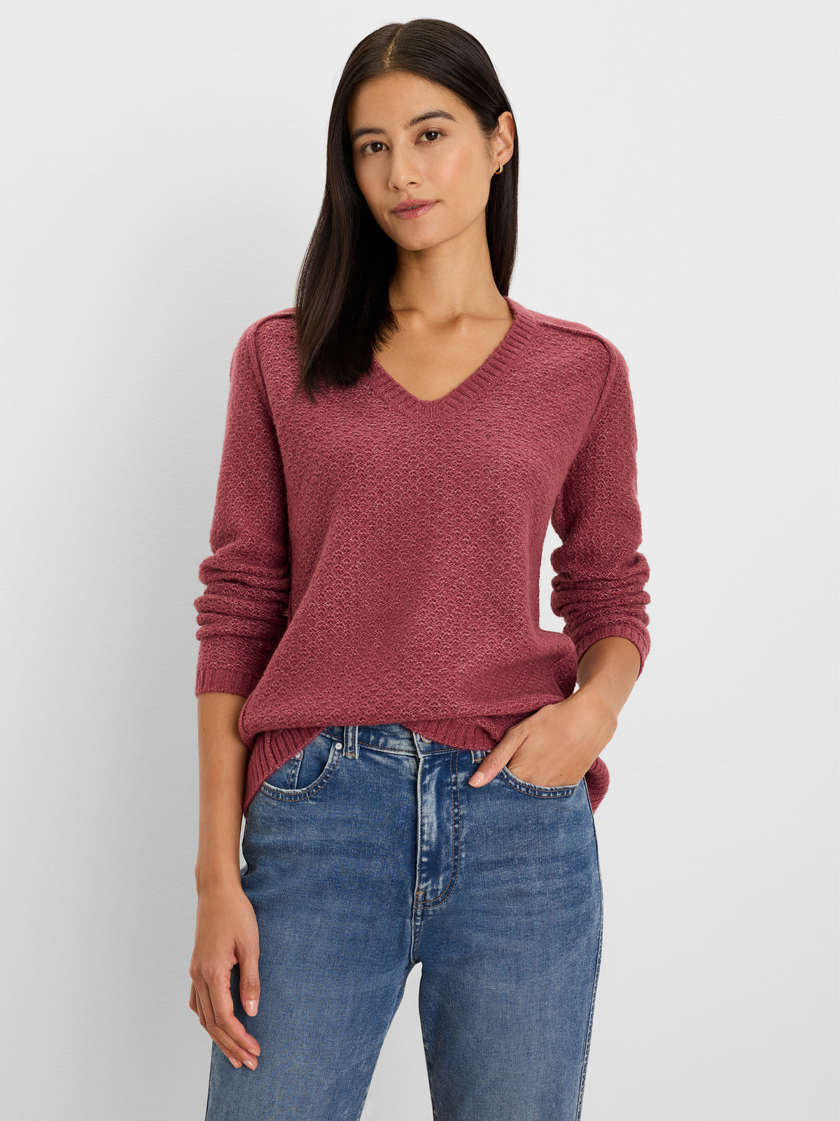 NIC+ZOE Femme Tuck V-Neck Sweater product