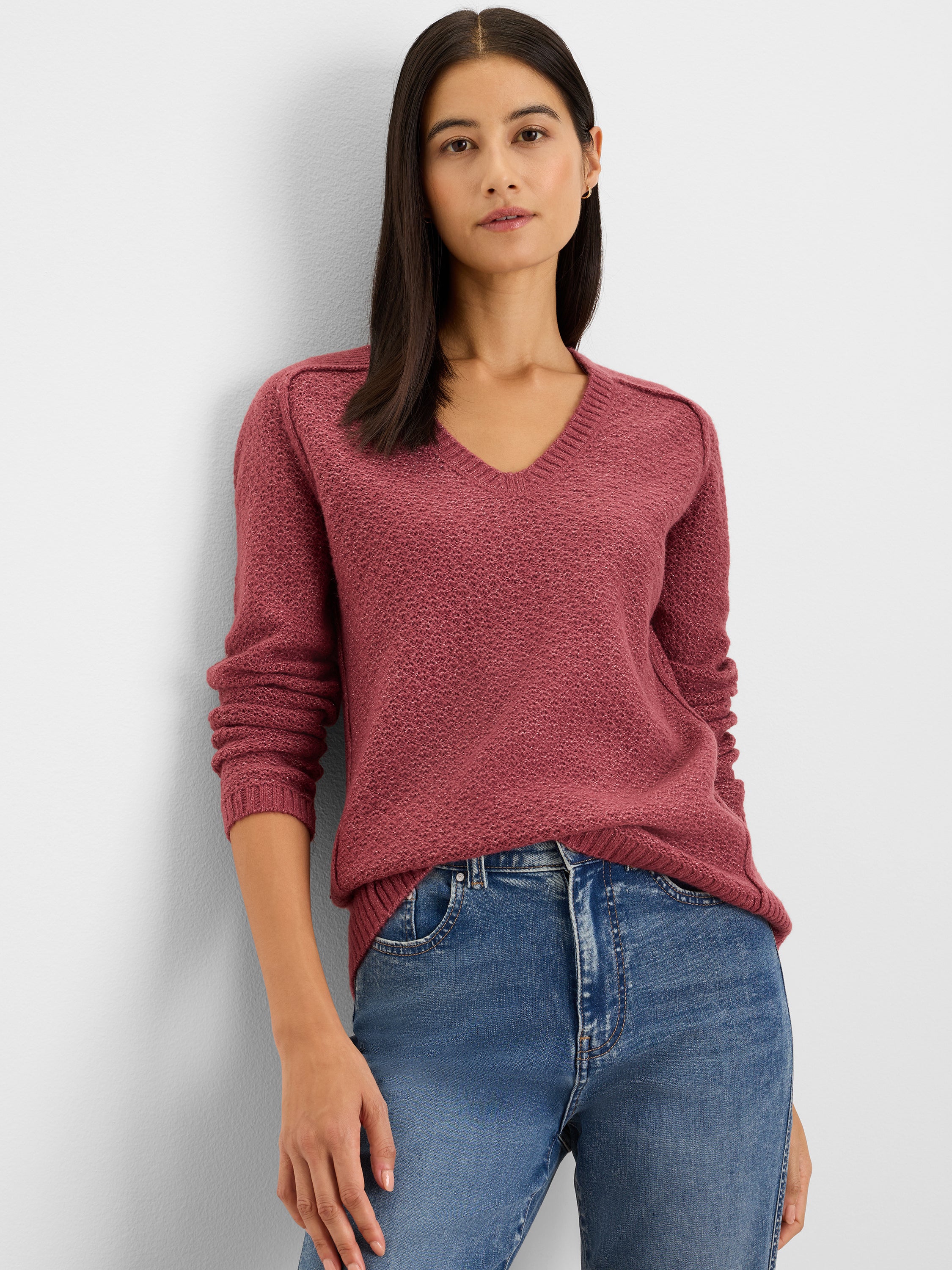 Femme Tuck V-Neck Sweater