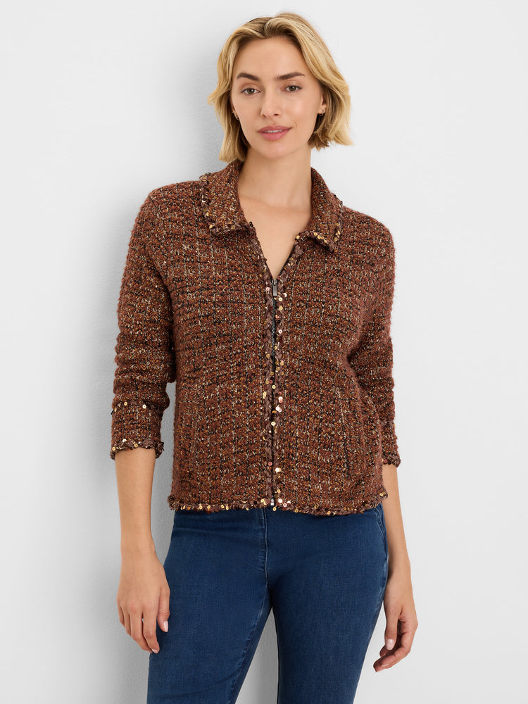 NIC+ZOE Sequin Trim Knit Jacket product