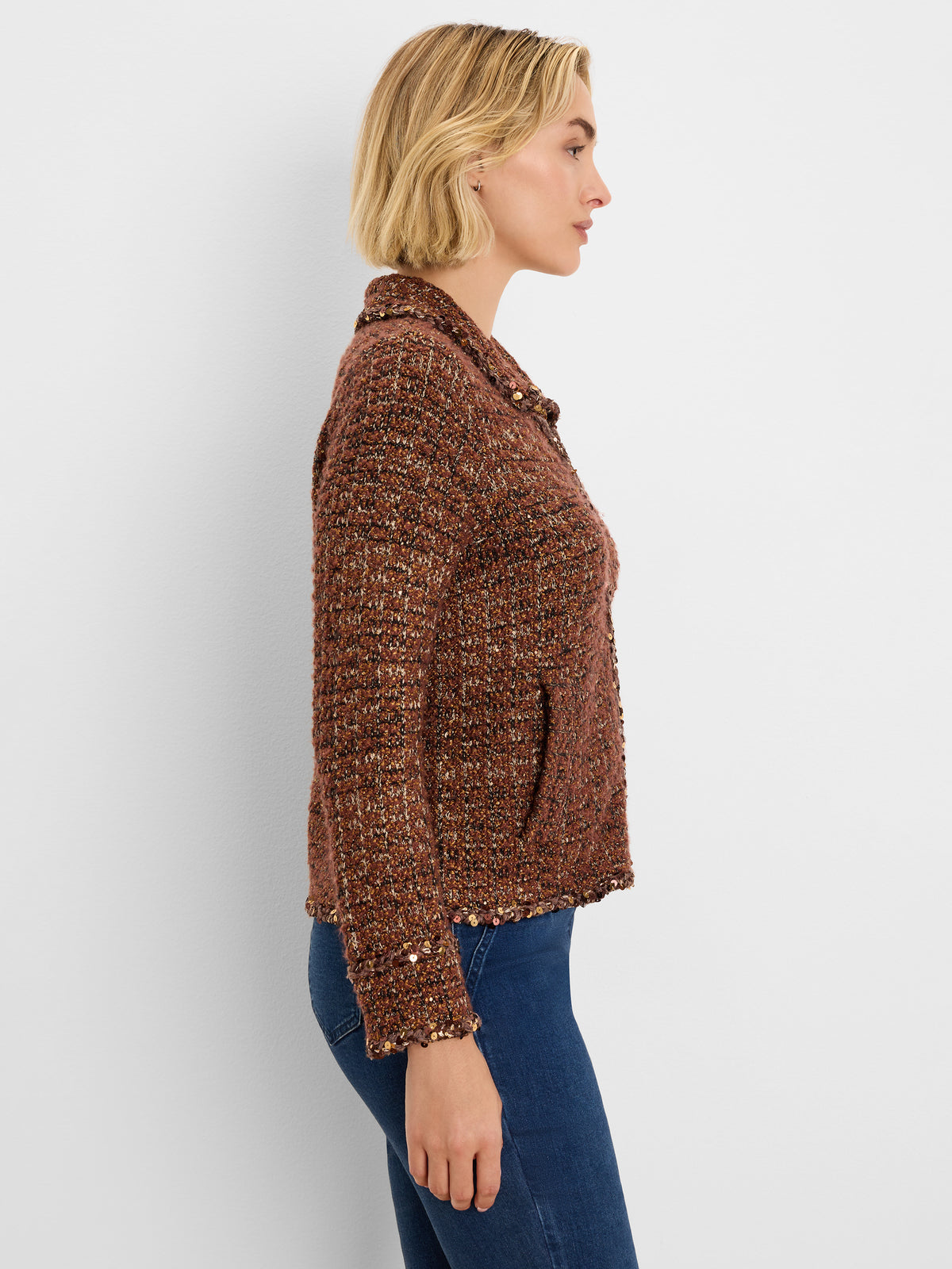 NIC+ZOE Sequin Trim Knit Jacket product