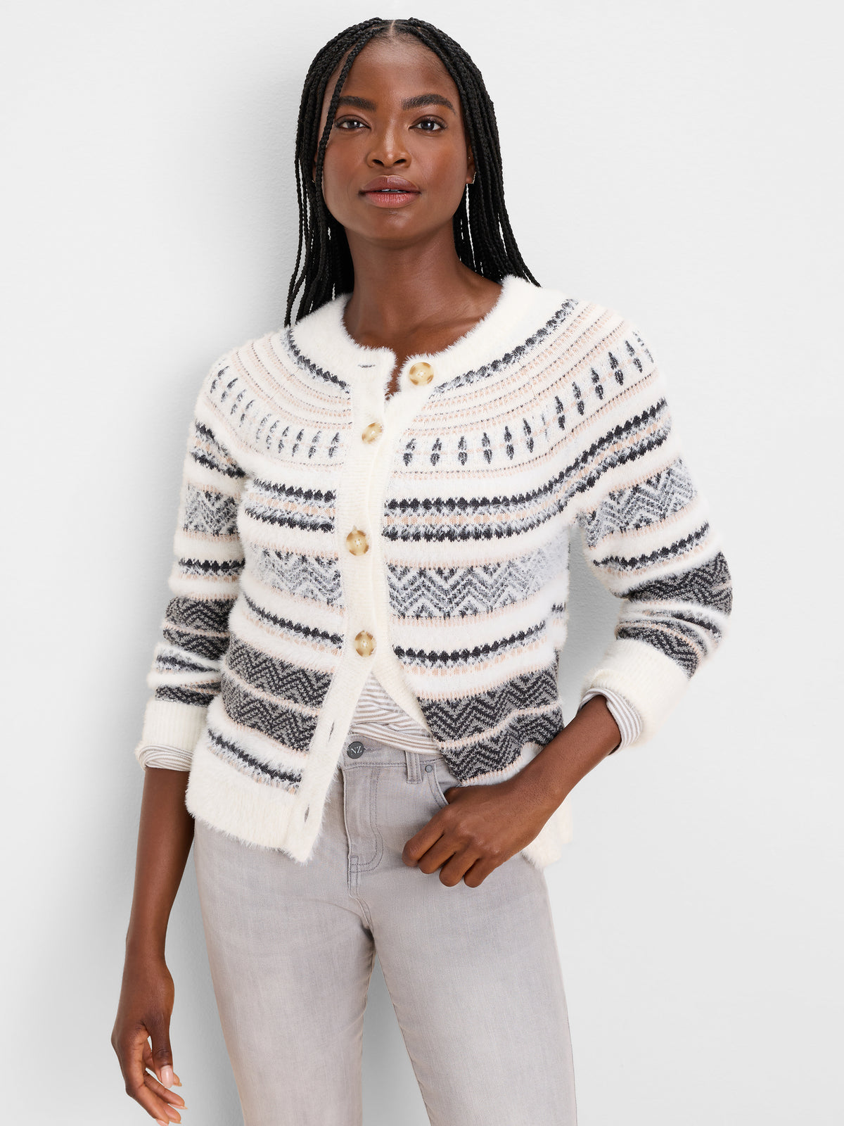 NIC+ZOE Fairisle Stripe Cardigan product