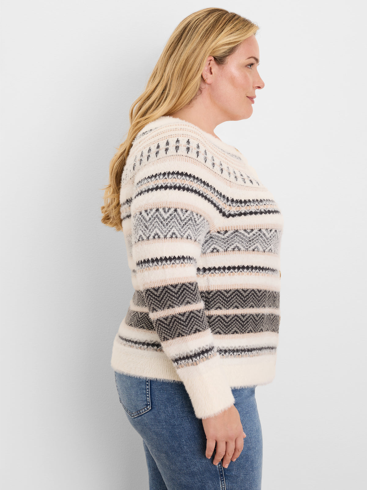 NIC+ZOE Fairisle Stripe Cardigan product