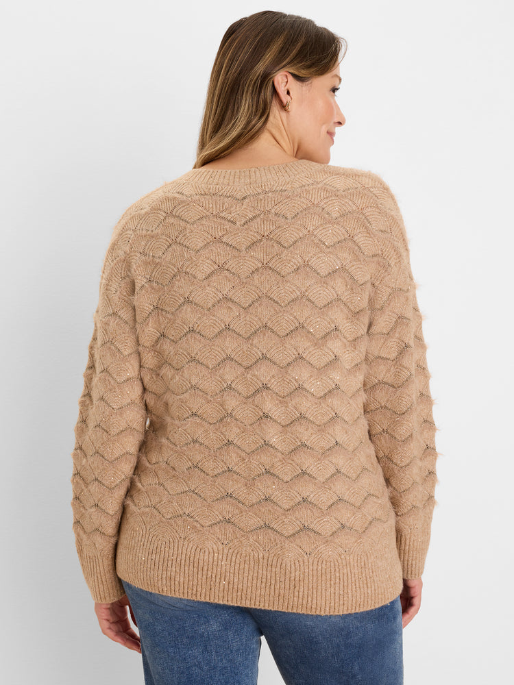 NIC+ZOE Deco Scallop Sweater product
