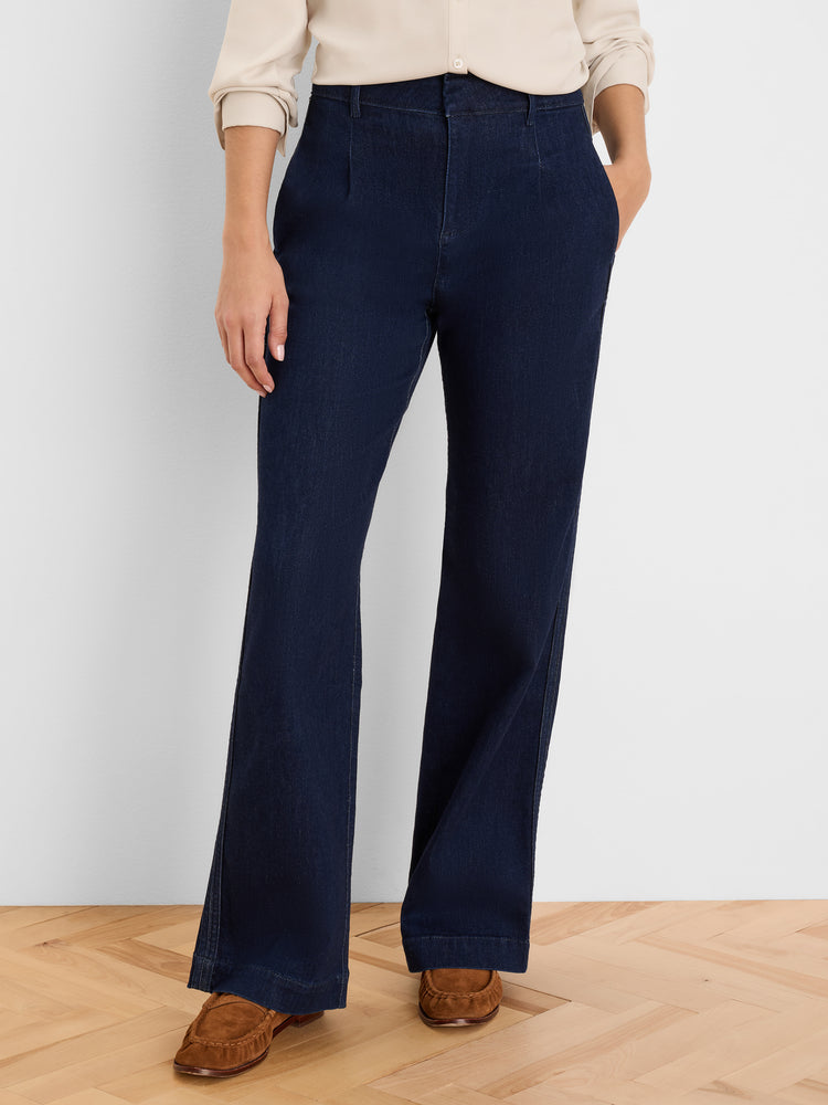 NIC+ZOE Tremont Wide Leg Trimmed Denim Trouser product