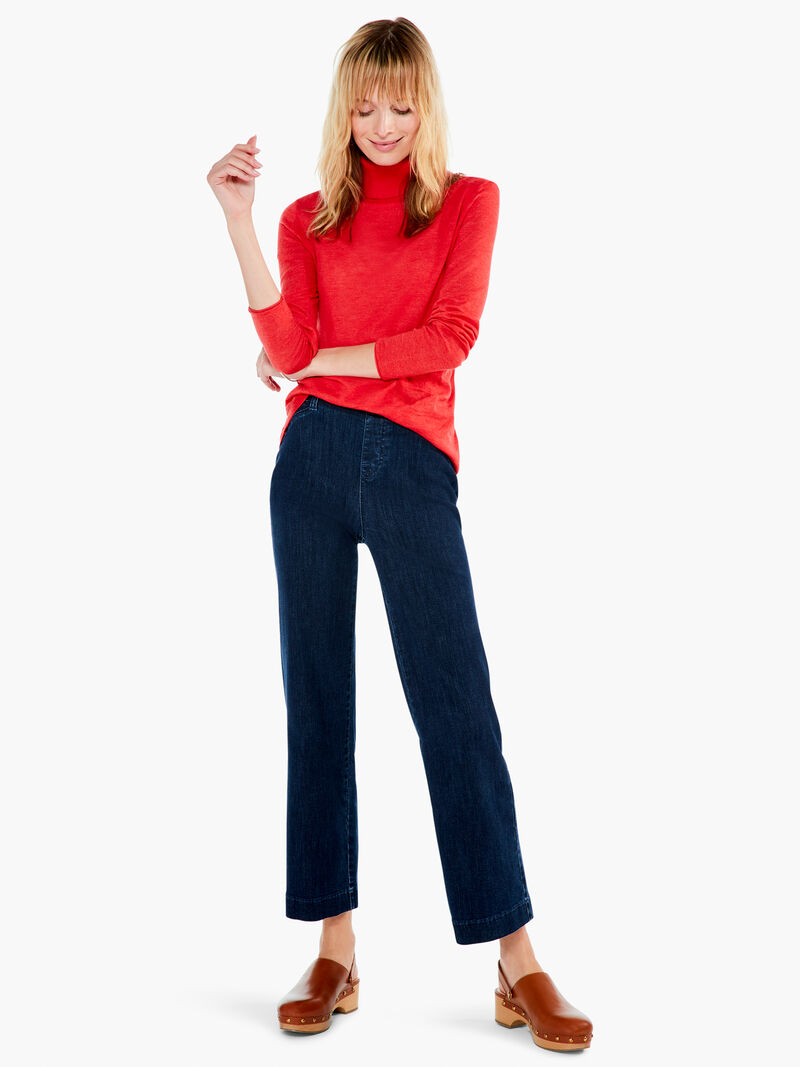 Woman Wears Turtleneck Sweater Tee image number 3
