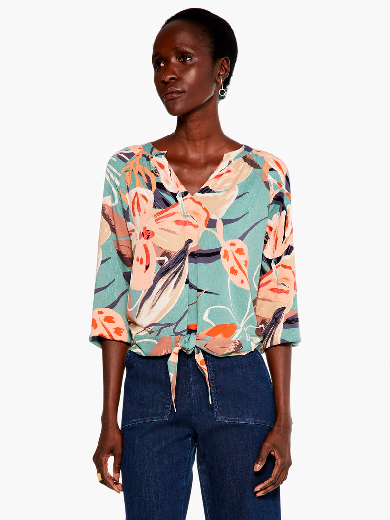 
                    Artful Floral Live In Tie Top