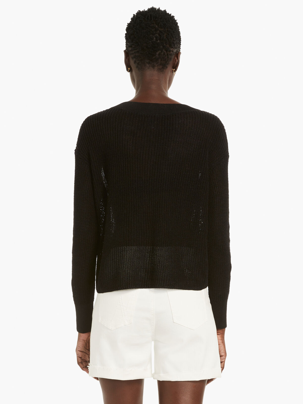 Textural V-Neck Summer Sweater