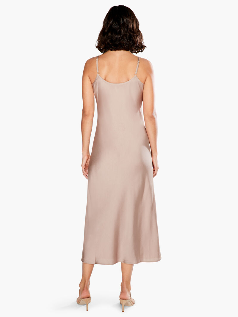 Woman Wears Crepe Slip Dress image number 2