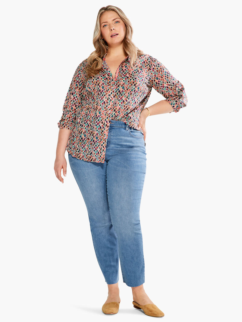 Woman Wears Beach Glass Crinkle Shirt image number 3