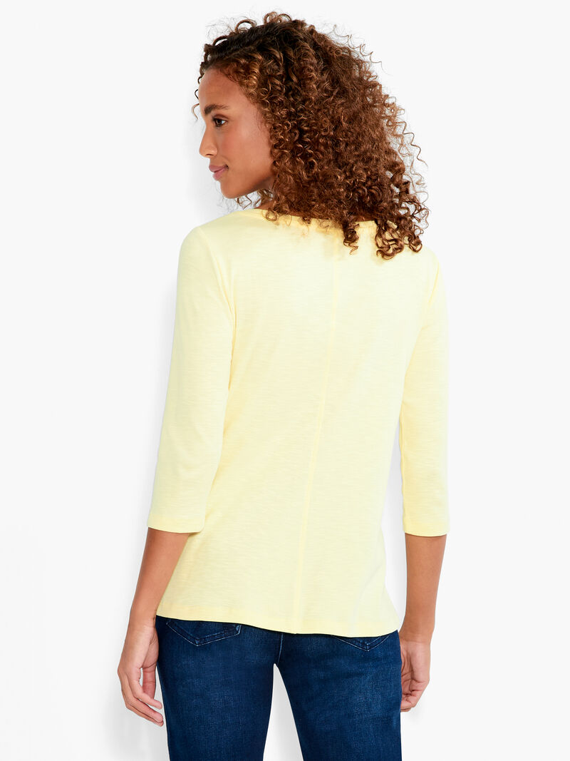 Woman Wears NZT 3/4 Sleeve Boat Tee image number 2