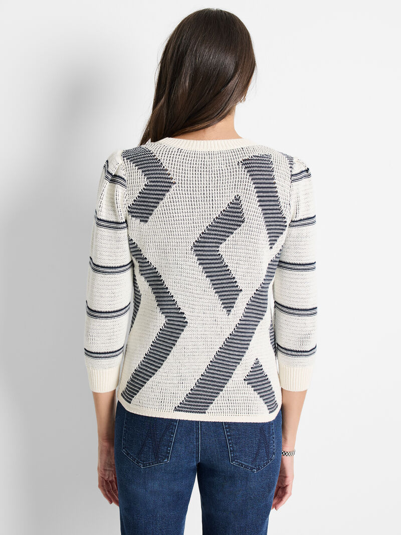 Woman Wears This And That Sweater image number 3