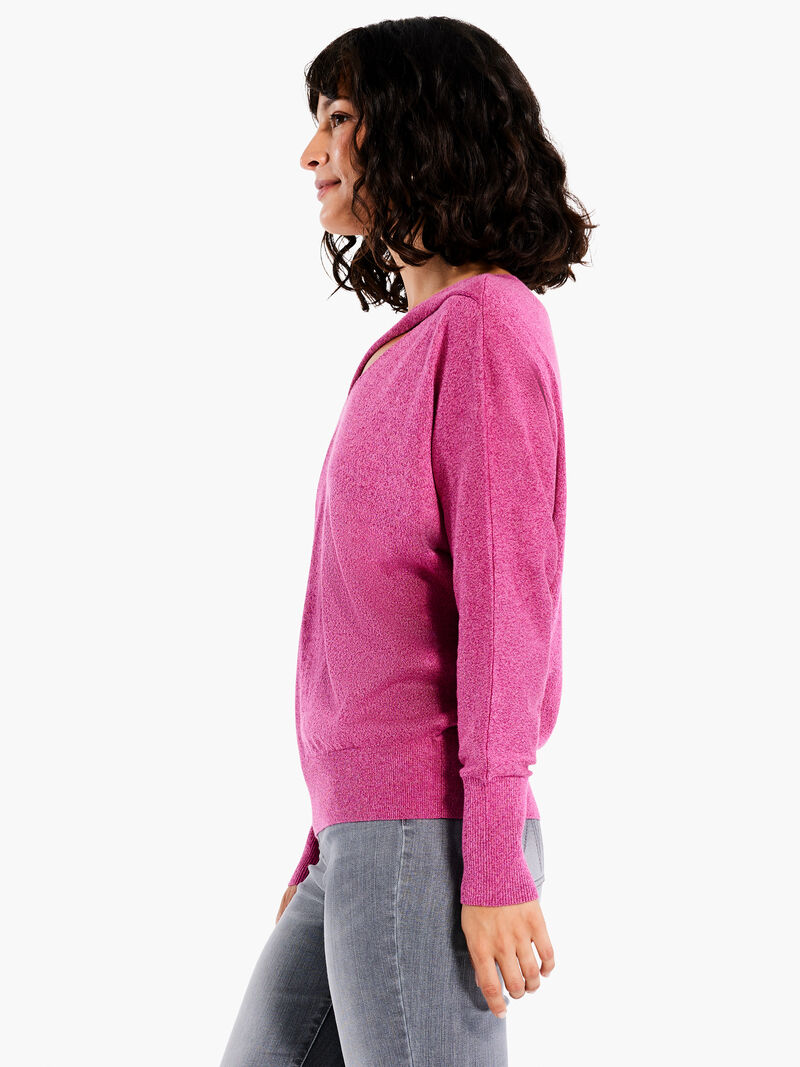 Woman Wears Soft Sleeve Twist Sweater Tee image number 1