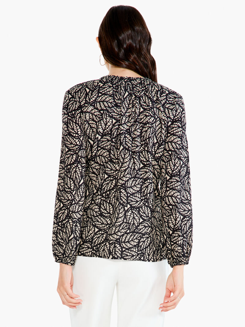 Woman Wears Lacy Leaves Top image number 2