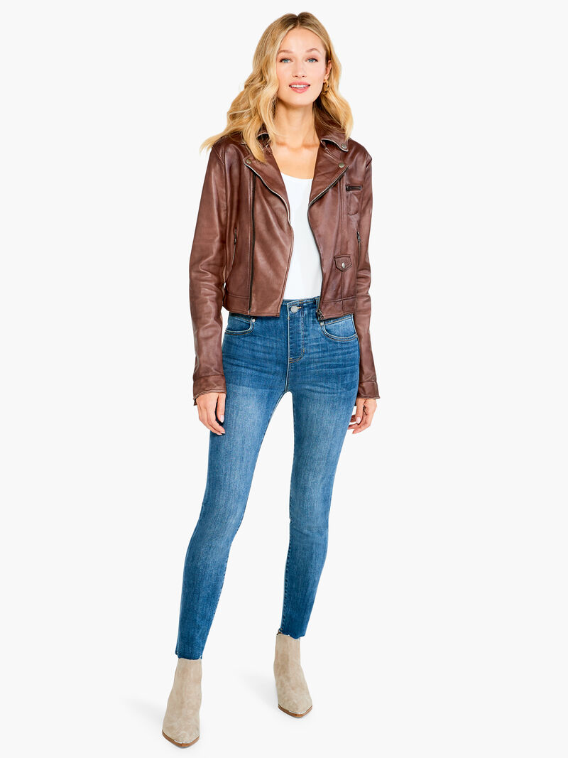Woman Wears JKT Piper Leather Jacket image number 3