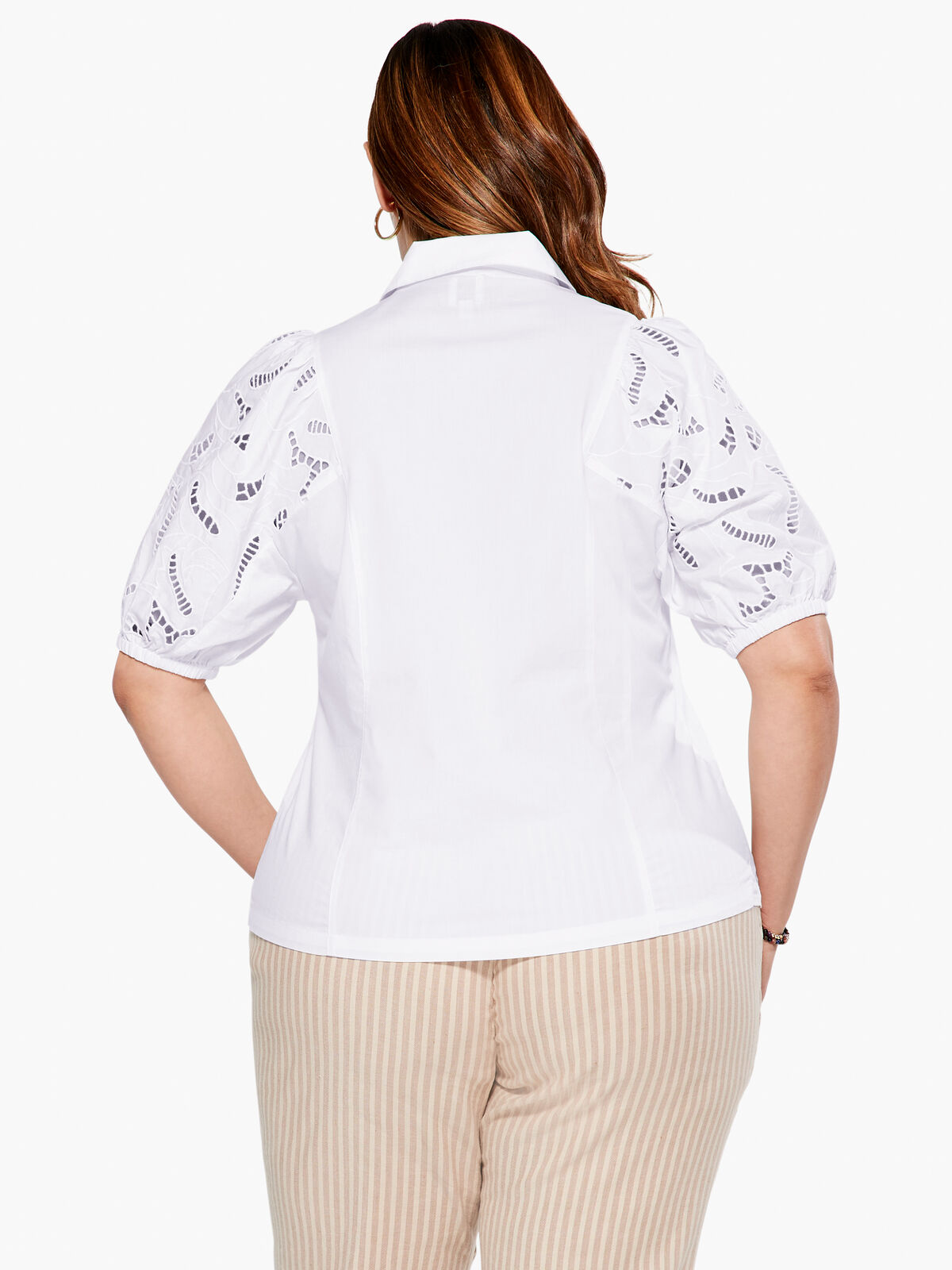 Eyelet Sleeves Shirt