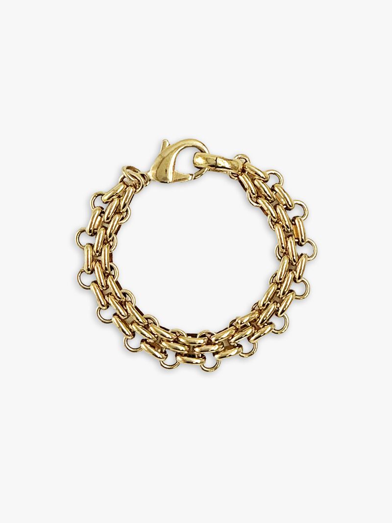 Woman Wears Paula Rosen Harry Bracelet - Gold Overlay image number 0