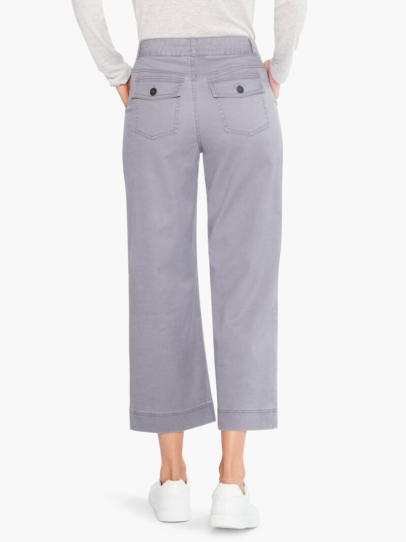 Woman Wears Crisp Stretch Wide-Leg Pant image number 2